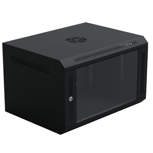 HAGO24 | Netzwerkschrank | 19 Zoll Rack | Schwarz | Serverschrank | Wandgehäuse | 6HE | 600x450mm | Stahl | Einlegeboden | Glasfront | abschließbar | Tür Links/Rechts | IP20 HAGO24 | Netzwerkschrank | 19 Zoll Rack | Schwarz | Serverschrank | Wandgehäuse | 6HE | 600x450mm | Stahl | Einlegeboden | Glasfront | abschließbar | Tür Links/Rechts | IP20 von HAGO