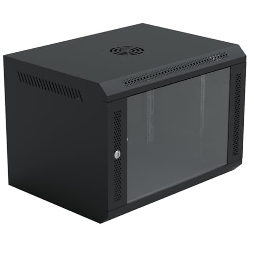 HAGO24 | Netzwerkschrank | 19 Zoll Rack | Schwarz | Serverschrank | Wandgehäuse | 7HE | 600x450mm | Stahl | Einlegeboden | Glasfront | abschließbar | Tür Links/Rechts | IP20 HAGO24 | Netzwerkschrank | 19 Zoll Rack | Schwarz | Serverschrank | Wandgehäuse | 7HE | 600x450mm | Stahl | Einlegeboden | Glasfront | abschließbar | Tür Links/Rechts | IP20 von HAGO