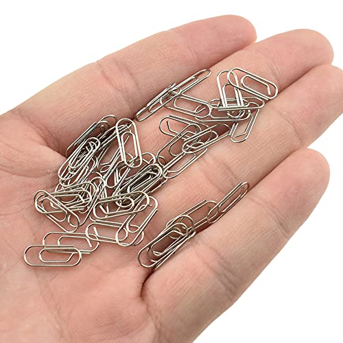 HAHIYO Büroklammern, robust, 1,5 cm lang, 50 Stück, Mini-Büroklammern, robust, fester Griff, rostfrei, wiederverwendbar, Metall, hellsilber, für Zuhause, Büro, Schule HAHIYO Büroklammern, robust, 1,5 cm lang, 50 Stück, Mini-Büroklammern, robust, fester Griff, rostfrei, wiederverwendbar, Metall, hellsilber, für Zuhause, Büro, Schule von HAHIYO