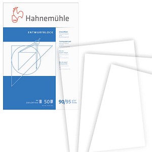 HAHNEMÜHLE Transparentpapier Entwurfblock 90 g/qm, 1 Block von HAHNEMÜHLE