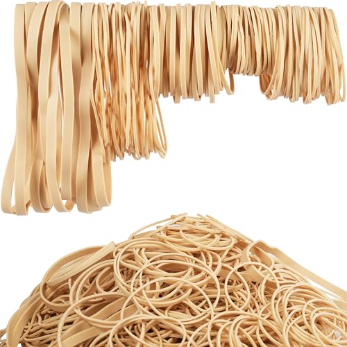 HAIDIBAO Gummibänder, verschiedene Größen, beige, elastische Bänder für Bürobedarf, 0,2 kg, Größe 16, Größe #18, Größe #33, Größe (11,4 x 0,6 cm), Größe #69 Gummiband von HAIDIBAO