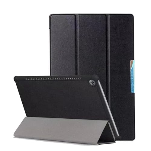 Hülle für Huawei Mediapad M5 10,8 Zoll CMR-W09/W19/AL09/AL19 Tablet PU Leder Ständer Schutzhülle für Huawei Mediapad M5 Pro Smart Slim Light Tri-Fold Stand Shell Case (Schwarz) von HAIEHAEYXZ