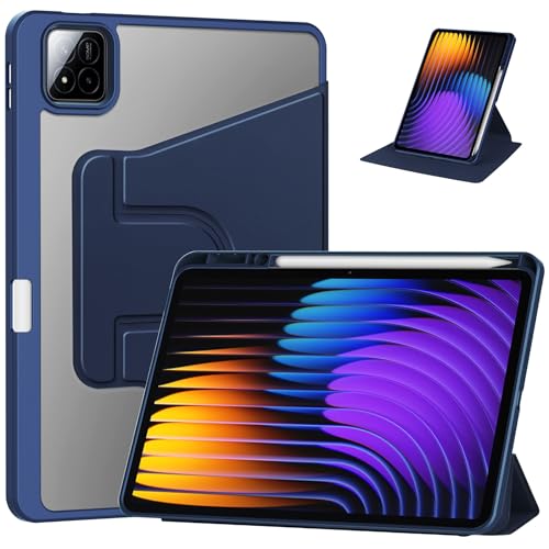 Schutzhülle für Xiaomi Pad 7/7Pro 11,2 Zoll 2024 Cover 360° drehbar Multi-Winkel-Schutz Ständer Schutzhülle für Xiaomi Pad 7 Pro Hülle mit Auto Sleep/Wake für Xiaomi Pad 7Pro Cover (Blau) von HAIEHAEYXZ