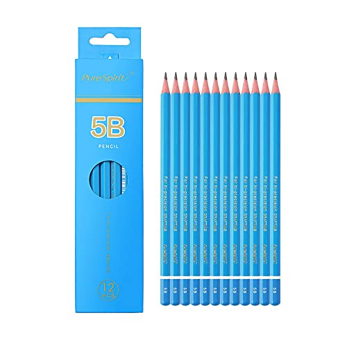 HAIHAOMUM 12 Stück Professionelle Bleistiften zum Zeichnen (5B 12pcs) von HAIHAOMUM