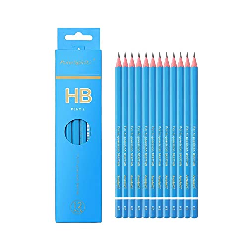 HAIHAOMUM 12 Stück Professionelle Bleistiften zum Zeichnen - Härtegrad HB, für extrem feine Linien und schreiben - Graphitstifte für Kunstler, Einsteiger, Studenten und Kinder von HAIHAOMUM