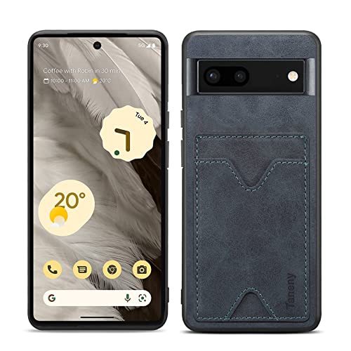 HAII Kartenhalter-Schutzhülle für Google Pixel 7A 2023, Premium-PU-Leder, Brieftaschen-Schutzhülle mit Kartenfächern, stoßfeste Schutzhülle für Google Pixel 7A 2023 (Grau) von HAII