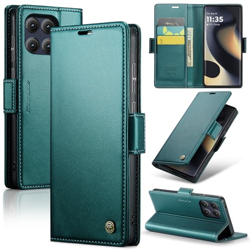 HAII Schutzhülle für Motorola Moto Edge 2025, 16,8 cm (6,6 Zoll), Brieftaschenformat, mit Kreditkarte, RFID-Blockierung, Kreditkarte, Magnetverschluss, Schutzhülle, Schlitz, Ständer, für Damen und von HAII