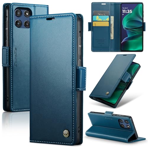 HAII Schutzhülle für Motorola Moto G Stylus 5G (2025), 17 cm (6,7 Zoll), Brieftaschen-Schutzhülle mit Kreditkartenfach, RFID-Blockierung, Magnetverschluss, Schutzhülle, Schlitz, Ständer, für Damen und von HAII