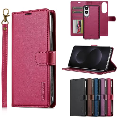 HAII Schutzhülle für Samsung Galaxy S25 Edge 2025, 2-in-1, multifunktionale, abnehmbare Brieftasche, Handyhülle für Herren und Damen, mit RFID-blockierender Handschlaufe, stoßfeste Schutzhülle für HAII Schutzhülle für Samsung Galaxy S25 Edge 2025, 2-in-1, multifunktionale, abnehmbare Brieftasche, Handyhülle für Herren und Damen, mit RFID-blockierender Handschlaufe, stoßfeste Schutzhülle für von HAII