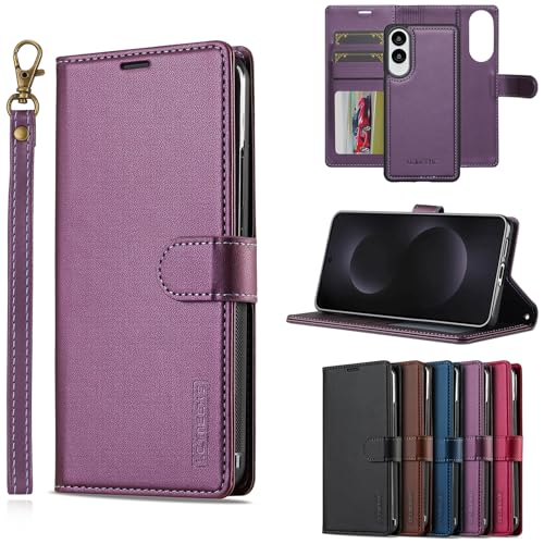 HAII Schutzhülle für Samsung Galaxy S25 Edge 2025, 2-in-1, multifunktionale, abnehmbare Brieftasche, Handyhülle für Herren und Damen, mit RFID-blockierender Handschlaufe, stoßfeste Schutzhülle für von HAII
