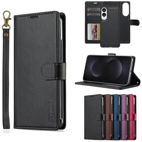 HAII Schutzhülle für Samsung Galaxy S25 Edge 2025, 2-in-1 multifunktionale, abnehmbare Brieftaschen-Handyhülle für Männer und Frauen, mit RFID-blockierender Handschlaufe, stoßfeste Schutzhülle für HAII Schutzhülle für Samsung Galaxy S25 Edge 2025, 2-in-1 multifunktionale, abnehmbare Brieftaschen-Handyhülle für Männer und Frauen, mit RFID-blockierender Handschlaufe, stoßfeste Schutzhülle für von HAII