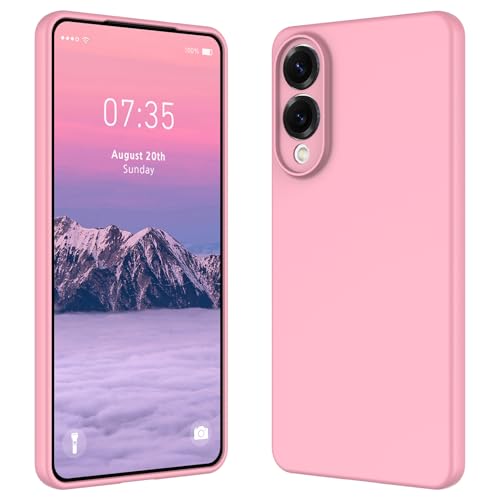 HAII Schutzhülle für Samsung Galaxy S25 Edge 2025, schlankes Flüssigsilikon für Damen und Herren, mit kratzfestem Mikrofaserfutter, stoßfest, weiches Silikon, Schutzhülle für Galaxy S25 Edge (Rosa) von HAII