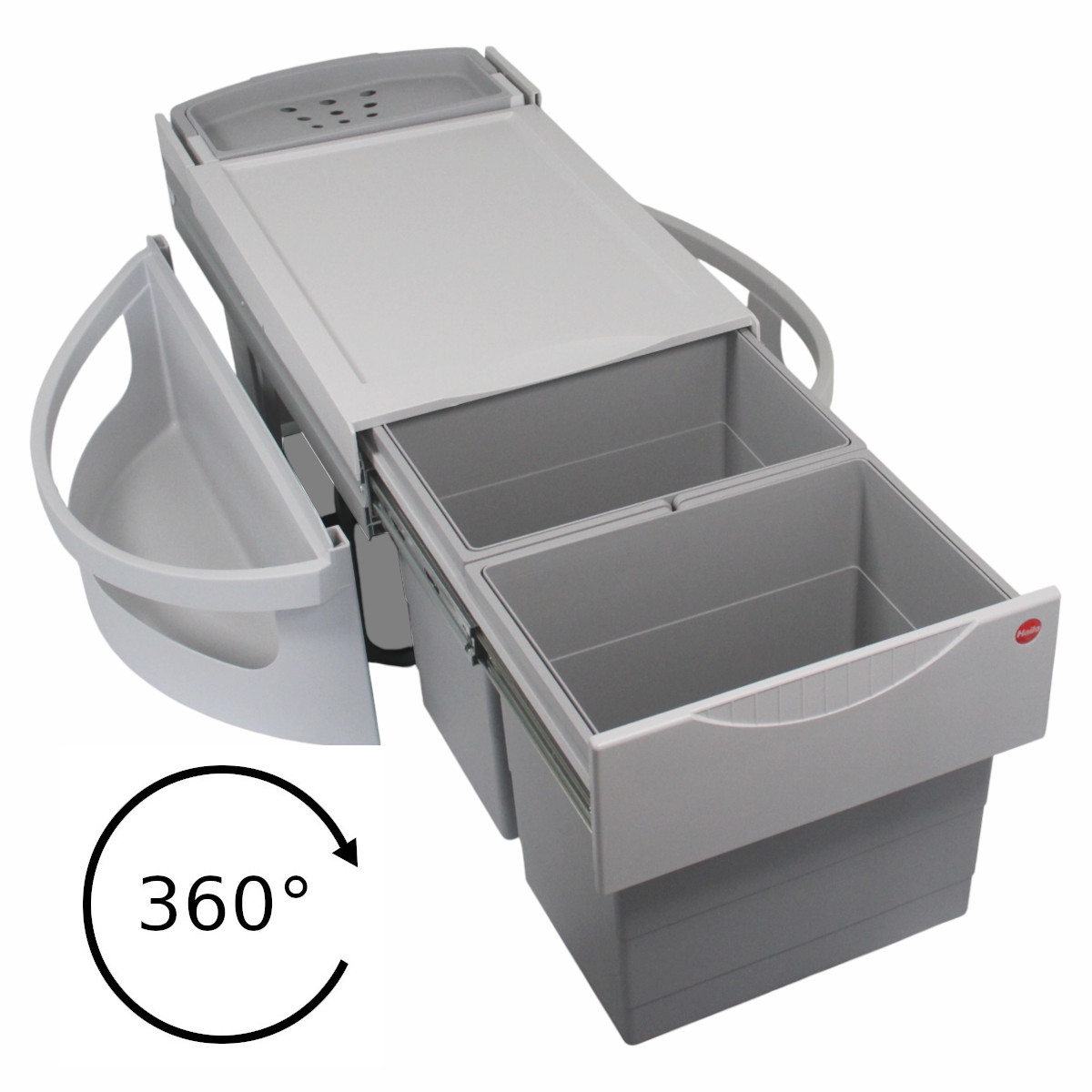 HAILO 3645121 AS Rondo 18/18/ME 360° Einbau Afalleimer 36 Liter 90 cm diagonal HAILO 3645121 AS Rondo 18/18/ME 360° Einbau Afalleimer 36 Liter 90 cm diagonal von HAILO