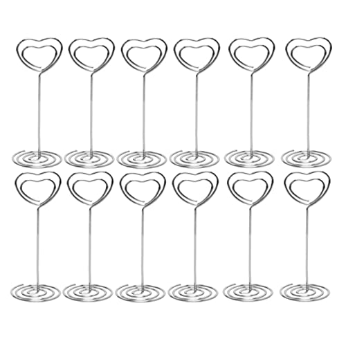 12 x Metall-Fotoständer, Tischnummernhalter, Clips, Bildständer, Hochzeitszubehör für Babyparty, Geburtstagsparty 12 x Metall-Fotoständer, Tischnummernhalter, Clips, Bildständer, Hochzeitszubehör für Babyparty, Geburtstagsparty von HAISENG
