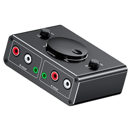 3,5 mm Hörschalter, 2-in-1-Ausgang, bidirektionale Musikbox-Schalterbox mit Soundsteuerung und Stummschalttaste 3,5 mm Hörschalter, 2-in-1-Ausgang, bidirektionale Musikbox-Schalterbox mit Soundsteuerung und Stummschalttaste von HAISENG
