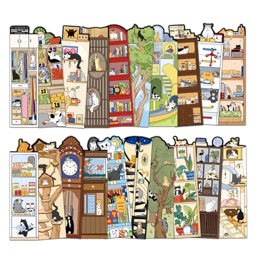 30 Blatt/Set Kreative Lesezeichen Cartoon-Katzen Lesen Lesezeichen Lesezubehör Schöne Tier-Papier-Lesezeichen 30 Blatt/Set Kreative Lesezeichen Cartoon-Katzen Lesen Lesezeichen Lesezubehör Schöne Tier-Papier-Lesezeichen von HAISENG