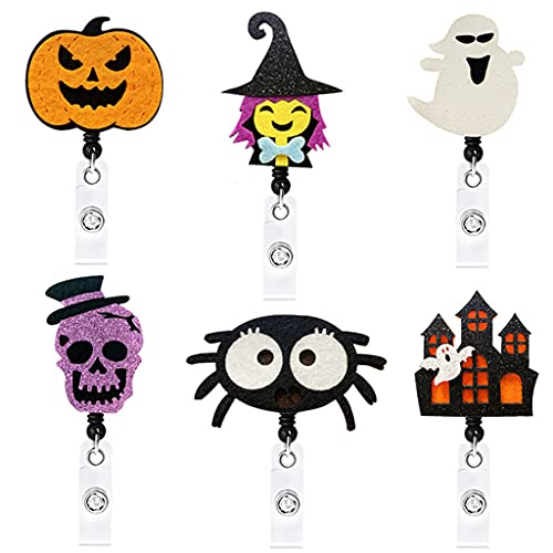 Ausziehbare Ausweishalter, Halloween-Dekorationen, dehnbar, Länge 65 mm, ideal für Schlüsselnamen, 6 Stück Ausziehbare Ausweishalter, Halloween-Dekorationen, dehnbar, Länge 65 mm, ideal für Schlüsselnamen, 6 Stück von HAISENG