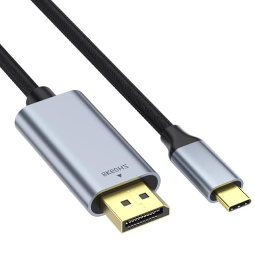 HAISENG 1 M/2m Langer Typ C Mann Zum DisplayPort Männlicher Adapterkabelwandlerkabellinie Für Laptopsanschluss Mit Monitoren HAISENG 1 M/2m Langer Typ C Mann Zum DisplayPort Männlicher Adapterkabelwandlerkabellinie Für Laptopsanschluss Mit Monitoren von HAISENG