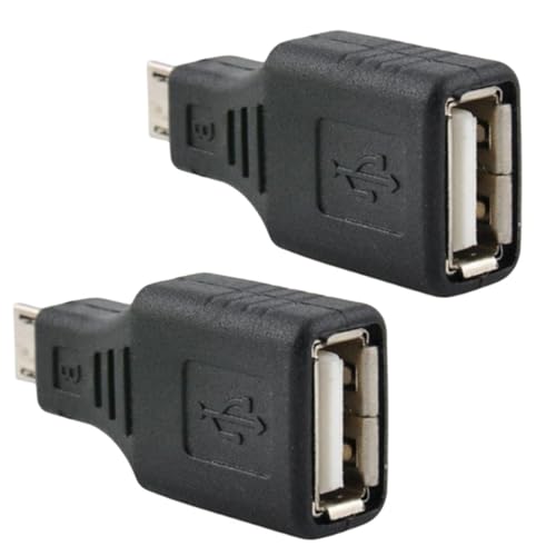 HAISENG 2 x USB 2.0 kleiner USB-Stecker auf USB-A-Buchse, Konverter für Datenübertragung, verbessert die Konnektivität HAISENG 2 x USB 2.0 kleiner USB-Stecker auf USB-A-Buchse, Konverter für Datenübertragung, verbessert die Konnektivität von HAISENG