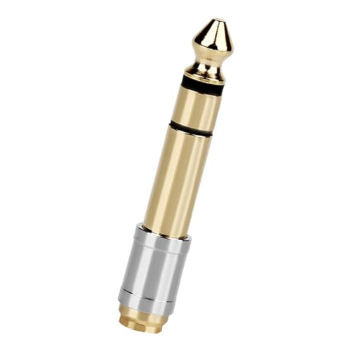 HAISENG 6,35 mm auf 3,5 mm Kopfhörer-Adapter, Stecker auf Buchse, Sound-Konverter verbessert den Klang für Mischpulte HAISENG 6,35 mm auf 3,5 mm Kopfhörer-Adapter, Stecker auf Buchse, Sound-Konverter verbessert den Klang für Mischpulte von HAISENG