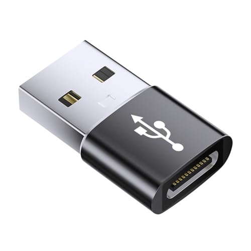 HAISENG Adapter aus Aluminiumlegierung, Typ C auf USB-C-Buchse auf USB-Stecker, Adapter für effiziente Datenübertragung und Aufladung von HAISENG
