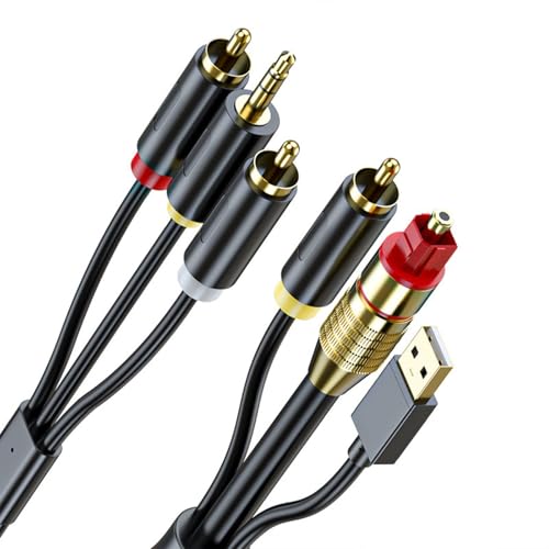 HAISENG Digital Optical Koaxial Zu Analoga 3 5 Mm Adapterkabel Für Fernsehgeräte Zu Soundsystem HAISENG Digital Optical Koaxial Zu Analoga 3 5 Mm Adapterkabel Für Fernsehgeräte Zu Soundsystem von HAISENG