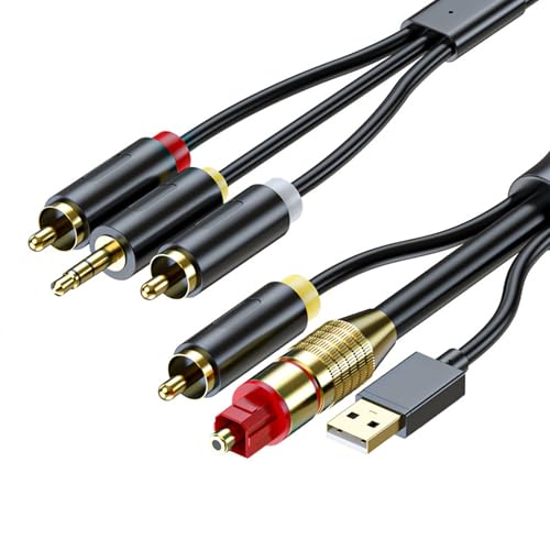 HAISENG Digital Optical Koaxial Zu Analoga 3 5 Mm Adapterkabel Für Fernsehgeräte Zu Soundsystem HAISENG Digital Optical Koaxial Zu Analoga 3 5 Mm Adapterkabel Für Fernsehgeräte Zu Soundsystem von HAISENG