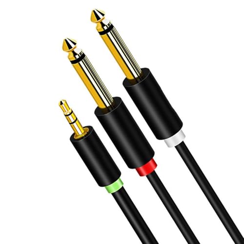 HAISENG Haltbarkeit 1/8 Bis 1/4 Stereokabel 3 5 Mm Bis Doppelte 6 35 Mm Kabel Design Für Lautsprecher Mikrofone Und Gitarren HAISENG Haltbarkeit 1/8 Bis 1/4 Stereokabel 3 5 Mm Bis Doppelte 6 35 Mm Kabel Design Für Lautsprecher Mikrofone Und Gitarren von HAISENG