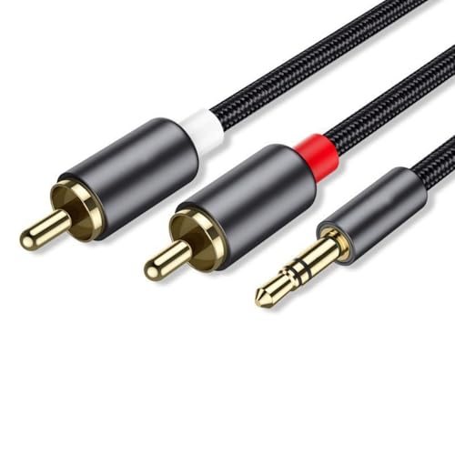 HAISENG High Fidelitys 3 5 Mm Auxiliary Zu 2RCA Adapterkabel Mit Geräuschreduzierungen Haltbarkeit Nylon 3 5 Mm Bis 2RCA Kabel HAISENG High Fidelitys 3 5 Mm Auxiliary Zu 2RCA Adapterkabel Mit Geräuschreduzierungen Haltbarkeit Nylon 3 5 Mm Bis 2RCA Kabel von HAISENG