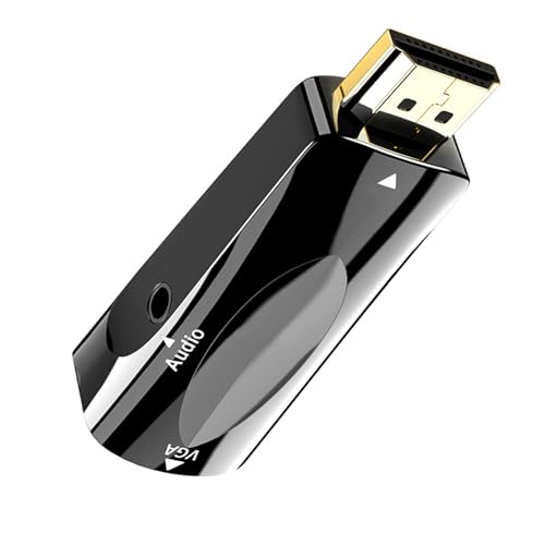 HAISENG Kompakter HDTV-auf-VGA-Adapter mit 3,5-mm-Kabel für Chromebooks, Projektoren, Displays verbessern die Signalleistung HAISENG Kompakter HDTV-auf-VGA-Adapter mit 3,5-mm-Kabel für Chromebooks, Projektoren, Displays verbessern die Signalleistung von HAISENG