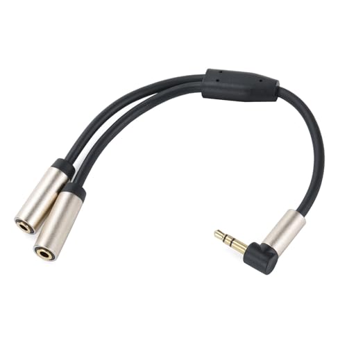 HAISENG Kopfhörersplitter 3 5 Mm Kopfhörer Splitterkabel Für Kopfhörer 3 5 Mm Männlich Bis 2 Weibliche Mikrofone Kopfhörer Splitter von HAISENG