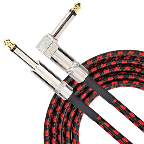 HAISENG Nylon Gitarrenkabel 1/4 Zoll E Gitarrenkabel Rechtwinkliges E Gitarrenkabel 6 35 Mm Stecker Instrumentkabel Für Bässe HAISENG Nylon Gitarrenkabel 1/4 Zoll E Gitarrenkabel Rechtwinkliges E Gitarrenkabel 6 35 Mm Stecker Instrumentkabel Für Bässe von HAISENG