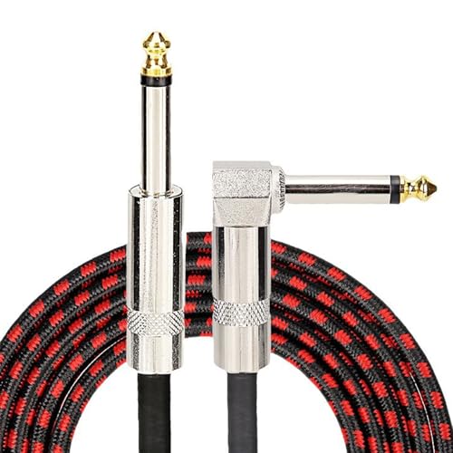 HAISENG Nylon Gitarrenkabel 1/4 Zoll E Gitarrenkabel Rechtwinkliges E Gitarrenkabel 6 35 Mm Stecker Instrumentkabel Für Bässe HAISENG Nylon Gitarrenkabel 1/4 Zoll E Gitarrenkabel Rechtwinkliges E Gitarrenkabel 6 35 Mm Stecker Instrumentkabel Für Bässe von HAISENG