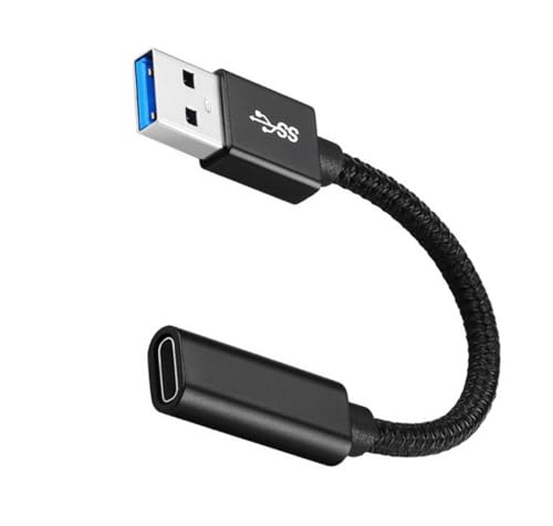 HAISENG Tragbarer USB-auf-Typ-C-Adapter, unterstützt Datenübertragung und Stromversorgung, hohe Kompatibilität, 15 cm HAISENG Tragbarer USB-auf-Typ-C-Adapter, unterstützt Datenübertragung und Stromversorgung, hohe Kompatibilität, 15 cm von HAISENG