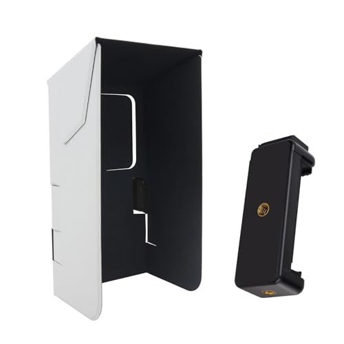HAISENG Verstellbare Faltbare Telefonhaube Magnetische Lederhaube Sonnenschutz Mobiltelefon Vene Einstellbare Faltbare Sonne Blockieren Kapuze von HAISENG
