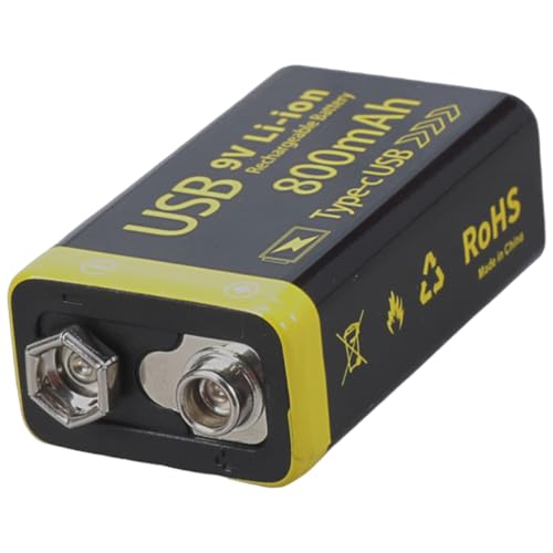 Wiederaufladbarer Lithium-Akku, 800 mAh/1100 mAh, 9 V, 6F22, für professionelle Hörgeräte und alltägliche Elektronik Wiederaufladbarer Lithium-Akku, 800 mAh/1100 mAh, 9 V, 6F22, für professionelle Hörgeräte und alltägliche Elektronik von HAISENG