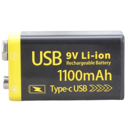 Wiederaufladbarer Lithium-Akku, 800 mAh/1100 mAh, 9 V, 6F22, für professionelle Hörgeräte und alltägliche Elektronik Wiederaufladbarer Lithium-Akku, 800 mAh/1100 mAh, 9 V, 6F22, für professionelle Hörgeräte und alltägliche Elektronik von HAISENG