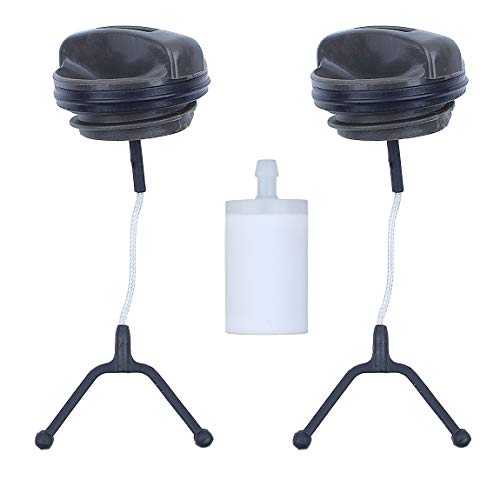 Haishine 2 Fuel Gas Oil Tankdeckel für Husqvarna 455 460 570 576 372 385 390 2200 Kettensägen von HAISHINE