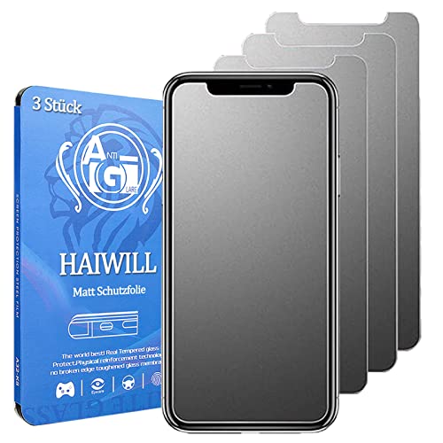HAIWILL 3 Stück Matt Schutzfolie für iPhone 14 Plus Anti-Fingerabdrück Anti-Reflex Anti-Kratzer Displayschutz 9H Gehärtetes Glas für Apple 14 Plus-6.7" von HAIWILL