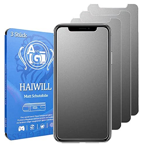 HAIWILL 3 Stück Matt Schutzfolie für iPhone 14 Pro Max Anti-Fingerabdrück Anti-Reflex Anti-Kratzer Displayschutz 9H Gehärtetes Glas für Apple 14 Pro Max-6.7" von HAIWILL