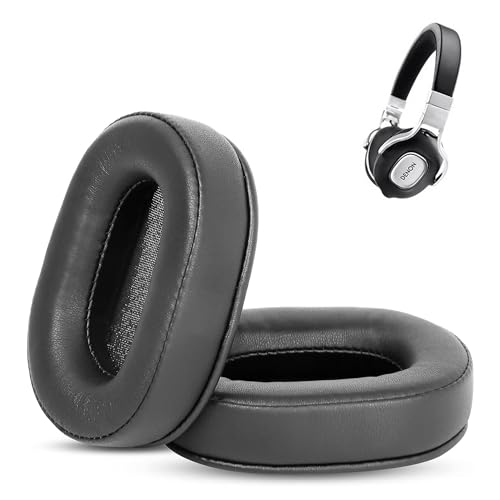 HAIZEEN Ohrpolster Kompatibel mit Denon AH-MM400 Kopfhörer Headset (Schwarz) Ohrpolster Ersatzkissen (Weicheres Leder/Hochdichter Schaum) von HAIZEEN