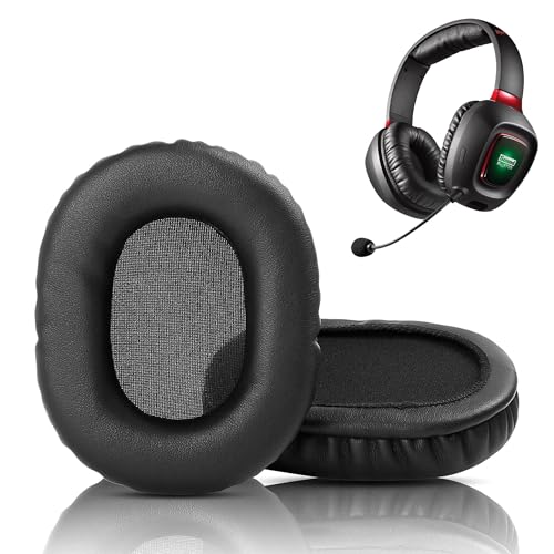 Tactic3D Rage Ohrpolster, HAIZEEN Ohrpolster kompatibel mit Sound Blaster Tactic3D Rage Wireless V2.0 Kopfhörern Ohrpolster Ersatzkissen (Proteinleder/Memory Foam) von HAIZEEN