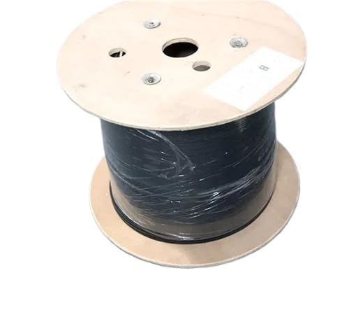 HAIZHI FTTH-Drop-Kabel 1000 m, 2 Stahldrähte, 4 Adern, G652D, 2 x 3 mm, Glasfaser, schwarz/weiß, 2 km/Rolle, Innenkabel(White) von HAIZHI