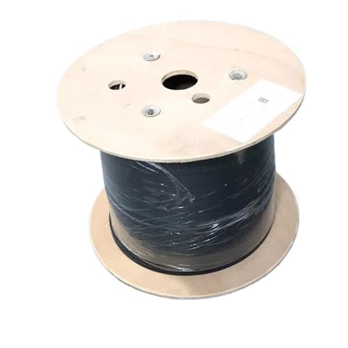 HAIZHI FTTH-Drop-Kabel 2 Stahldrähte 2 Kerne G652D Glasfaser schwarz und weiß 1000 m(Black) von HAIZHI
