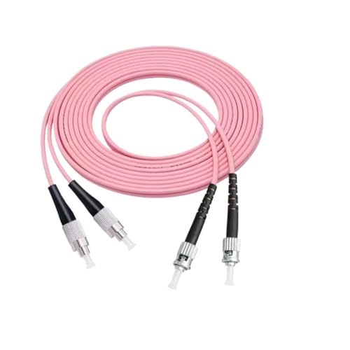 HAIZHI Glasfaser-Patchkabel FC-ST OM4 Duplex 20 m 30 m 100 m ST-FC DX Multimode-Kabel 1 m 2 m 3 m 5 m 7 m 10 m Glasfaser-Jumper(7m 10pcs OM4) von HAIZHI