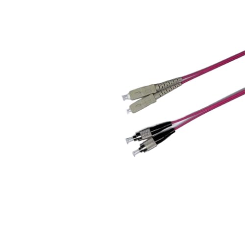 HAIZHI Glasfaser-Patchkabel SC-FC OM4 Duplex 20m 30m 100m FC-SC DX Multimode-Kabel 1m2m3m5m7m10m Glasfaser-Jumpkabel(90m 1pc OM4) von HAIZHI