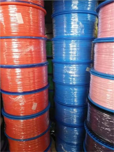 HAIZHI Glasfaserkabel Tighted 0,9mm G652D Singlemode farbiges Kabel blau orange weiß grau Glasfaserdraht 1km 1000mtr(Orange) von HAIZHI