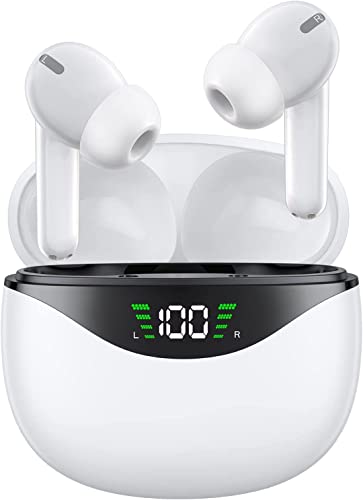 Bluetooth Kopfhörerin Ear,Air Buds Pods Kopfhörer Kabellos,Bluetooth 5.3 HiFi Stereoklang,Air Pro IPX7 Wasserdicht Wireless Kopfhörer Touch Control,36h Spielzeit,für iPhone Samsung Xiaomi Huawei von HAJIMA