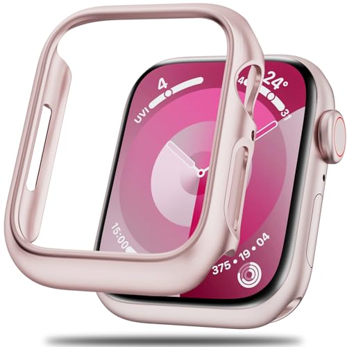 HAJSLU 38 mm Hülle kompatibel mit Apple Watch Serie 3 2 1 38 mm harter PC Bumper Schutzrahmen [keine Frontfolie ] Hülle für iWatch Zubehör (Rosa, 38 mm Serie 3/2/1) von HAJSLU