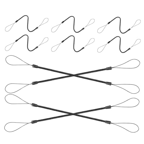 HAKIDZEL 10st Stiftfederkabel Sicherheitsspiralseil Lanyard Zum Tauchen Spannte Anti-verlorenes Federseil Tauch-Anti-Verlust-Lanyard Elastisches Lanyard Tablet-Gurt Black Plastik HAKIDZEL 10st Stiftfederkabel Sicherheitsspiralseil Lanyard Zum Tauchen Spannte Anti-verlorenes Federseil Tauch-Anti-Verlust-Lanyard Elastisches Lanyard Tablet-Gurt Black Plastik von HAKIDZEL